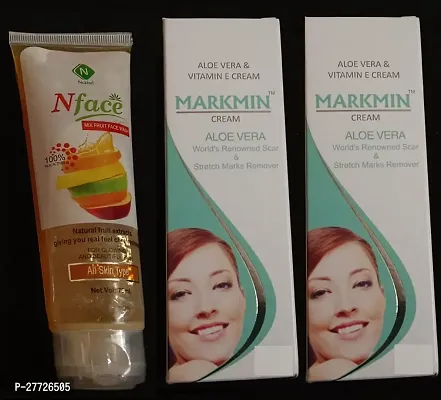 Nface fruit facewash (70)g with Markmin alovera   Vitamin E cream 2pc (60+60)g