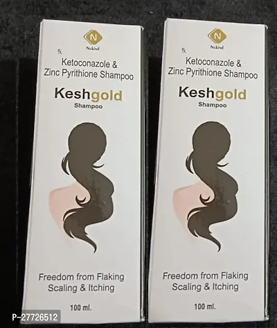 Nukind Kesh gold shampoo 2pc set (100+100)ml freedom from Flaking Scaling  itching