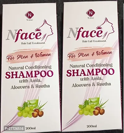 Nface Shampoo with Amla, Alovera  Reetha 2pc set (200+200)ml-thumb0