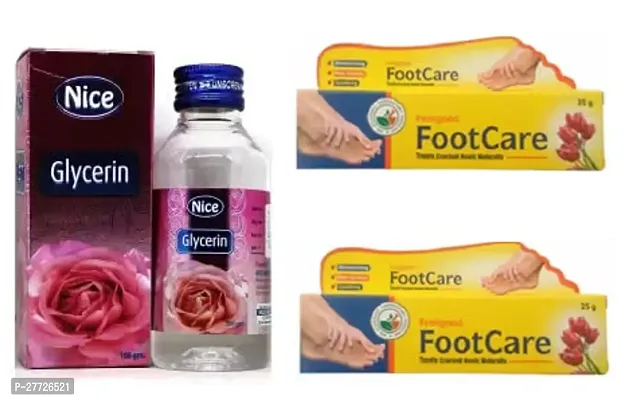 Nice Rose Glycerin (100)ml with Foot Care Cream 2pc (25+25)g