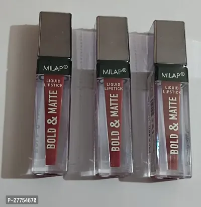 Milap Bold  Matte Liquid Lipstick 3pc set-thumb0