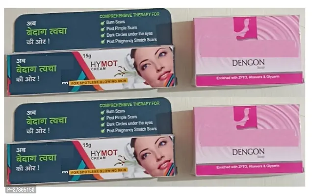 Hymot Whitening  Dark spot removing cream 2pc (15x2)g with Dengon soap 2pc (75x2)g