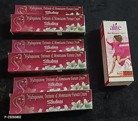 Skinbrite  whitening  cream 3pc set (15x3)g with Alite Hair Remover cream 30g