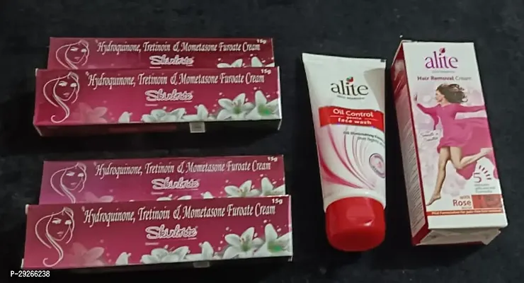 Skinbrite  whitening  cream 2pc set (15+15)g with Alite Hair Remover cream 30g and Alite Oil Control face wash 70g