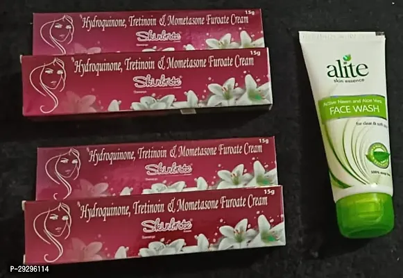 Skin Brite Whitening Cream 2pc (15+15)g with Alite Neem Facewash 70g