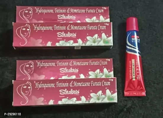 Skin Brite Whitening Cream 2pc (15x2)g  Meglow Lip Shiner Lip Bam 15g