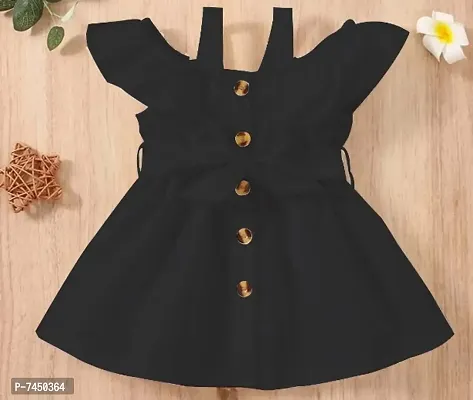 Black Crepe Off Shoulder Dress