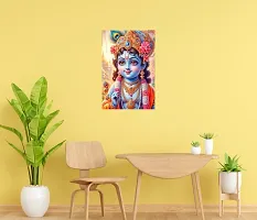 Self-Adhesive Religious Bal Krishna Posters for Home Decor, Living Room, Bedroom, Hall, Kids Room, Play Room, P13 Waterproof 12x18 Inches-thumb1