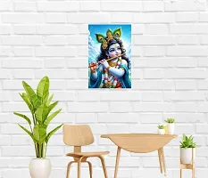 Self-Adhesive Religious Bal Krishna Posters for Home Decor, Living Room, Bedroom, Hall, Kids Room, Play Room, P11 Waterproof 12x18 Inches-thumb2