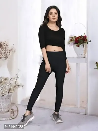 Stylish Cotton Lycra  Jeggings For Women-thumb0