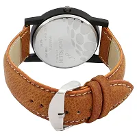 White Dial Brown Strap Quartz Analogue Wrist Watch-thumb2
