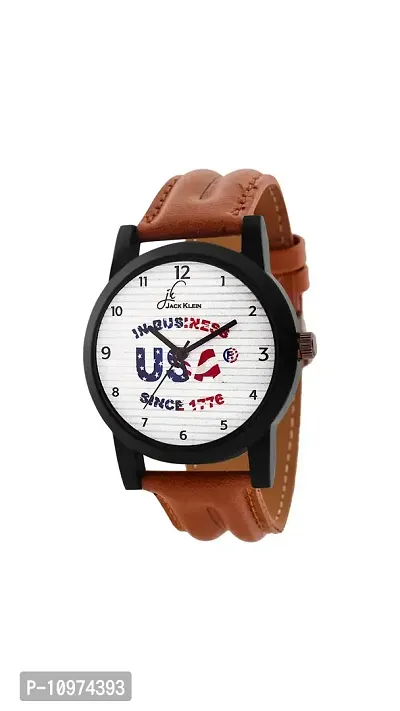 Stylish White Dial Strap Analog Wrist Watch With Belt And Aviator Glasses-thumb2