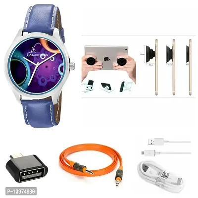 Combo Of Watch With Mobile Accessories ( Pop Socket )-thumb0