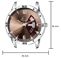 Elegant Brown Dial Day And Date Functioning Analog Watch - For Men-thumb1