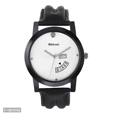 Stylish And Trendy Black PU Strap Analog Watch For Men