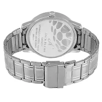 Black Dial Silver Steel Chain Day And Date Multifunction Chronograph Wrist Watch For Men-thumb2
