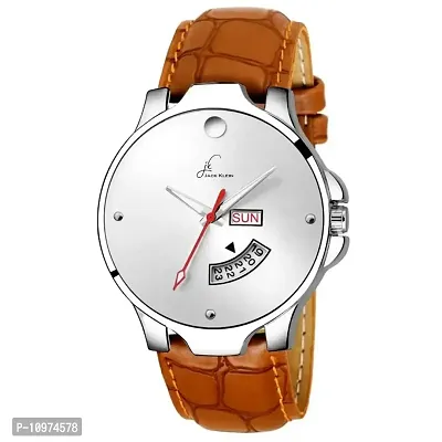 Combo Of Formal And Elegant Brown Day And Date Working Watch Get Free Belt With Wallet-thumb2