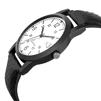 Black Strap White Dial Formal Wrist Watch-thumb1