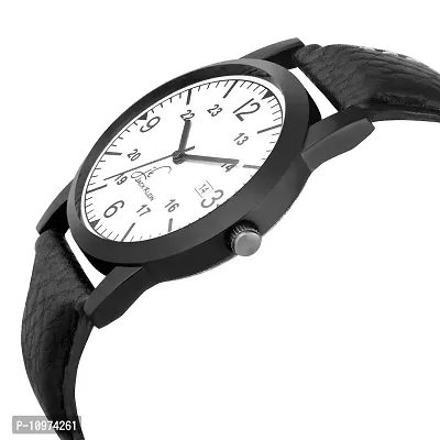 Black Strap White Dial Formal Wrist Watch-thumb2