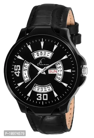 Combo Of Formal And Elegant Black Day And Date Working Watch Get Free Black Belt With Wallet-thumb4