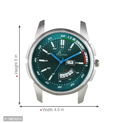 Green Dial Denim Finish Day And Date Working Multi Function Watch-thumb5