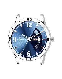 Blue Dial Multi Function Day And Date Working Silver Metal Wrist Watch-thumb3