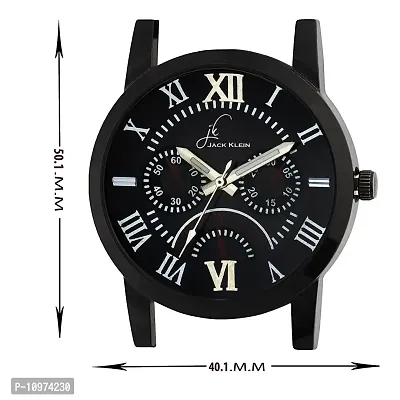 Black Dial Strap Quartz Analogue Wrist Watch-thumb3