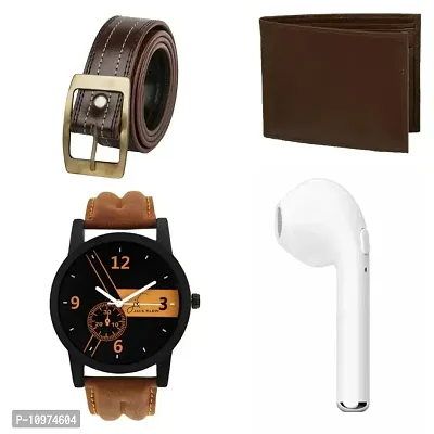 Watch With Rechargeable Bluetooth Earbud, Belt Wallet