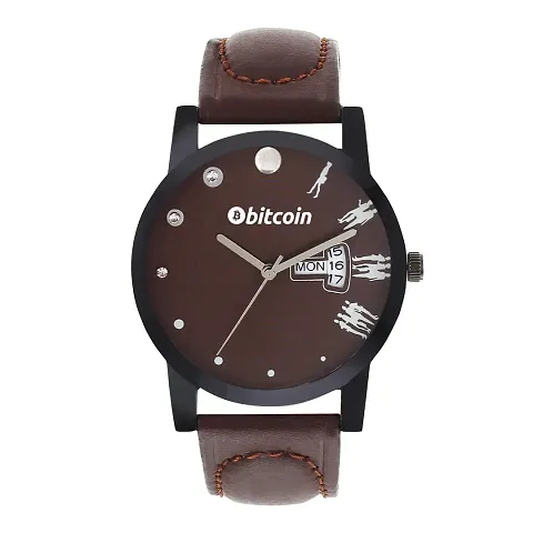 Stylish and Trendy PU Strap Analog Watch for Men