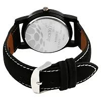 Stylish White Dial Black Strap Analogue Wrist Watch For Men-thumb2