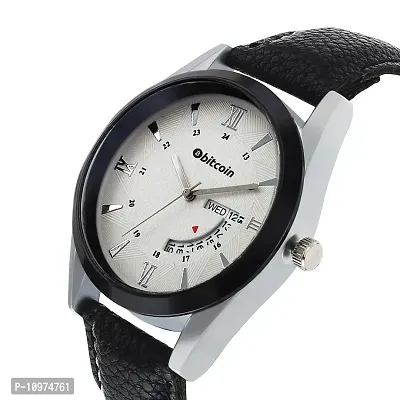 Stylish And Trendy Black PU Strap Analog Watch For Men-thumb3