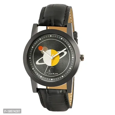 Black Space Edition Graphic Watch With Black Wallet And Belt-thumb2