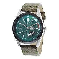 Stylish And Trendy Grey PU Strap Analog Watch For Men-thumb1