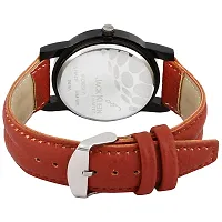 Black Dial Red Strap Quartz Analogue Wrist Watch-thumb3