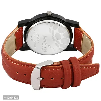 Black Dial Red Strap Quartz Analogue Wrist Watch-thumb4