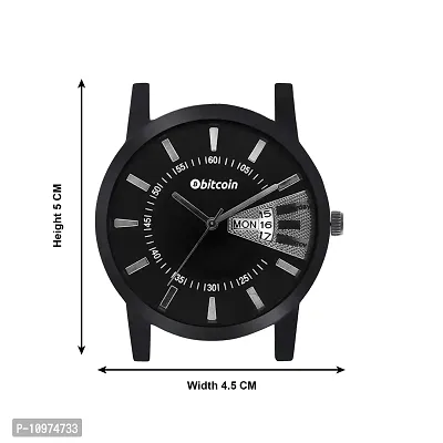 Stylish And Trendy Black PU Strap Analog Watch For Men-thumb5