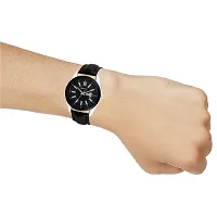 Stylish And Trendy Black PU Strap Analog Watch For Men-thumb4