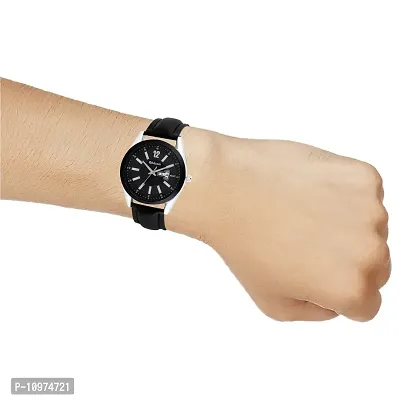 Stylish And Trendy Black PU Strap Analog Watch For Men-thumb5