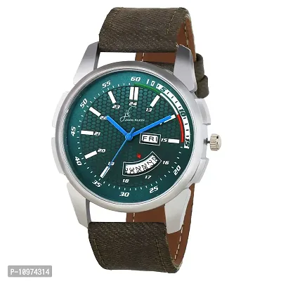 Green Dial Denim Finish Day And Date Working Multi Function Watch-thumb2