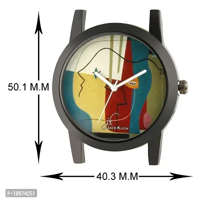 Green Denim Graphical Wrist Watch-thumb4