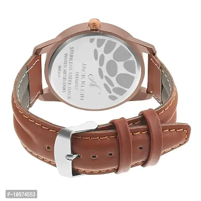 Day And Date Brown Synthetic Leather Watch For Men-thumb4