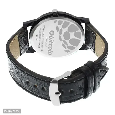 Stylish And Trendy Black PU Strap Analog Watch For Men-thumb4