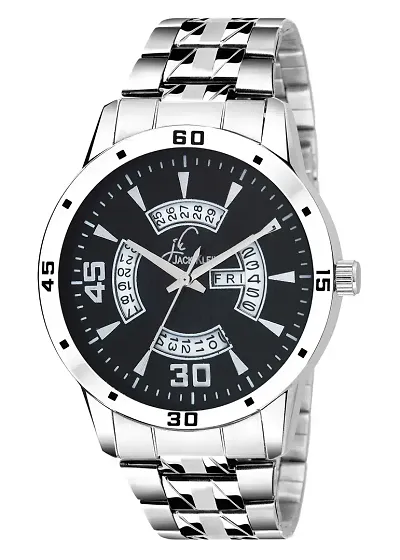 Trendy Dial Chain Day And Date Working Analog Watch