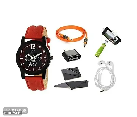 Combo Of Stylish And Trendy Analog Watch With Accessories