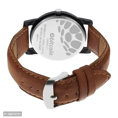 Stylish And Trendy Brown PU Strap Analog Watch For Men-thumb4