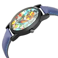 Blue Strap Funny Graphic Wrist Watch-thumb1