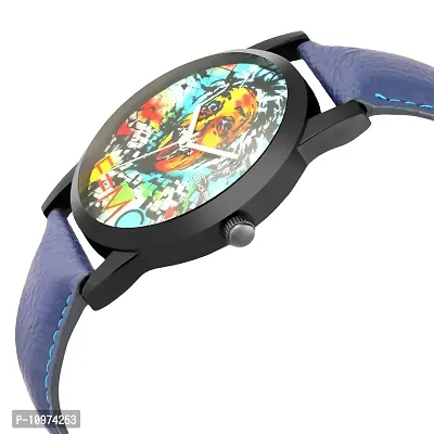 Blue Strap Funny Graphic Wrist Watch-thumb2
