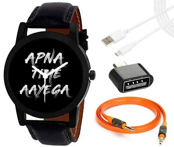 Mega Combo Of 4 Mens Watches With Accessories