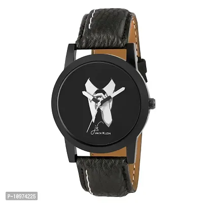 Black Strap Black Dial Wrist Watch With Black Wallet And Belt-thumb2
