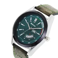 Stylish And Trendy Grey PU Strap Analog Watch For Men-thumb2